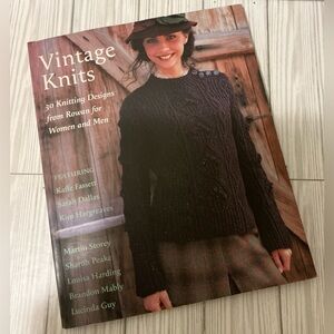 Vintage Knits  pattern guide book featuring various designers